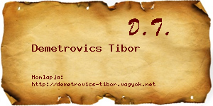 Demetrovics Tibor névjegykártya
